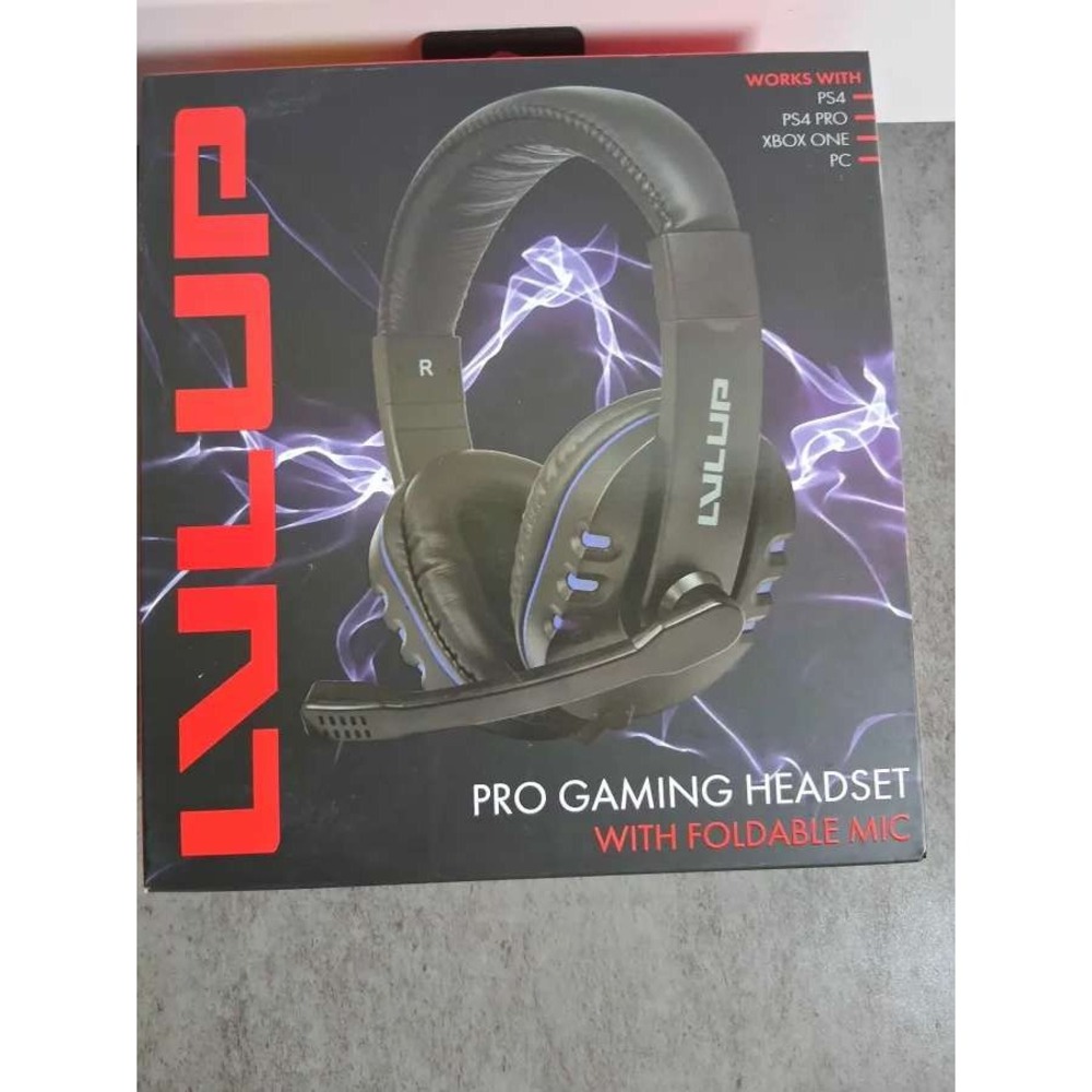 LVLUP Pro Gaming Headset Foldable Mic Black Blue PS4 Xbox PC Nintendo Switch